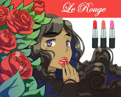 Fausse affiche rouge à lèvres