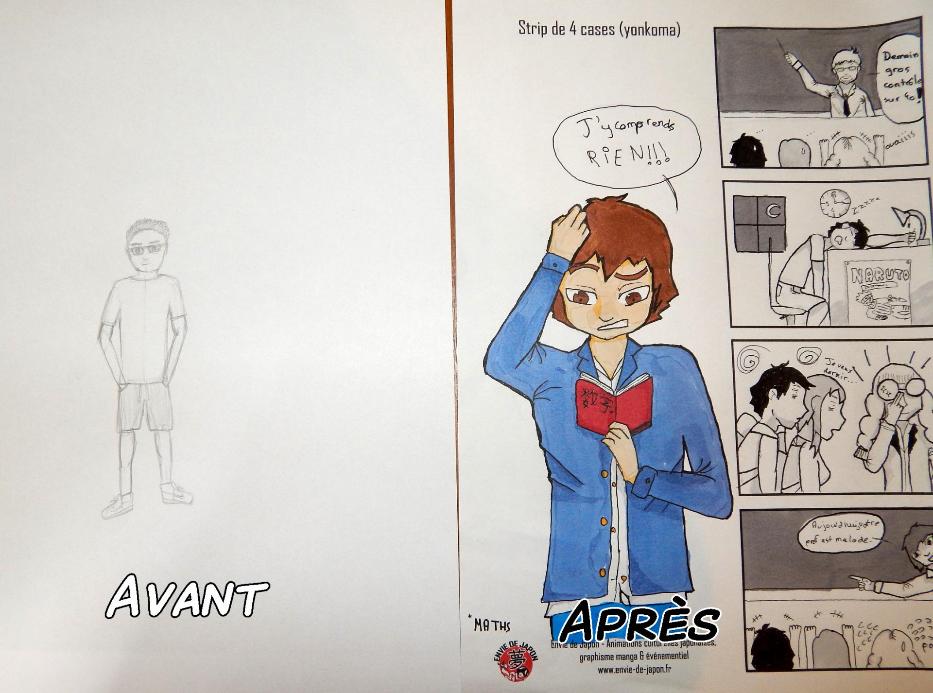 évolution du dessin après un stage manga