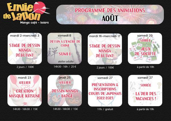 Programme aout web